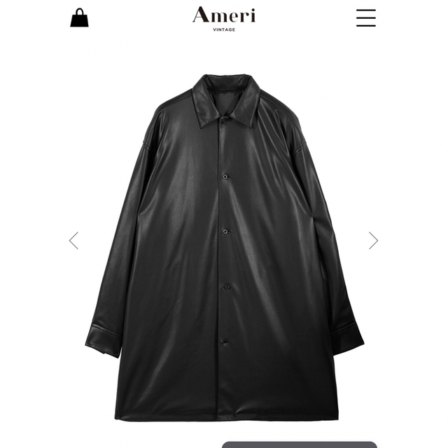 Ameri VINTAGE(アメリヴィンテージ)のAMERI FAKE LEATHER SHIRT JACKET メンズのジャケット/アウター(レザージャケット)の商品写真