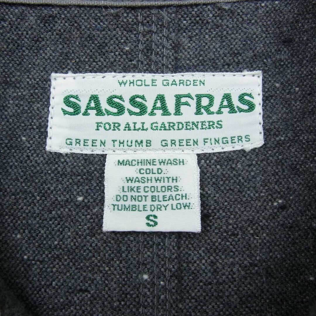 SASSAFRAS(ササフラス)のSASAFRAS ササフラス FALL LEAF COAT レーヨン混 ネップ ウール フォールリーフ コート グレー系 S【中古】 メンズのジャケット/アウター(その他)の商品写真