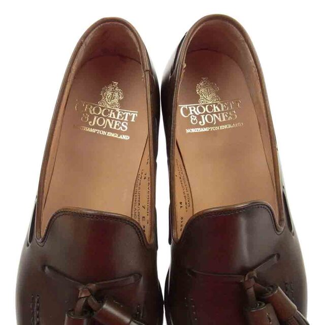 CROCKETT&JONES クロケットアンドジョーンズ ドレスシューズ 6212-1095-01 キャベンディッシュ3 タッセル ローファー シューズ 革靴 ブラウン系 25.5㎝/7E【極上美品】