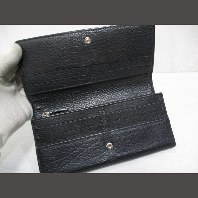 セリーヌ CELINE レザー 二つ折り 長財布 マカダム 型押し 黒 セリーヌ CELINE レザー 二つ折り 長財布 マカダム 型押し 黒