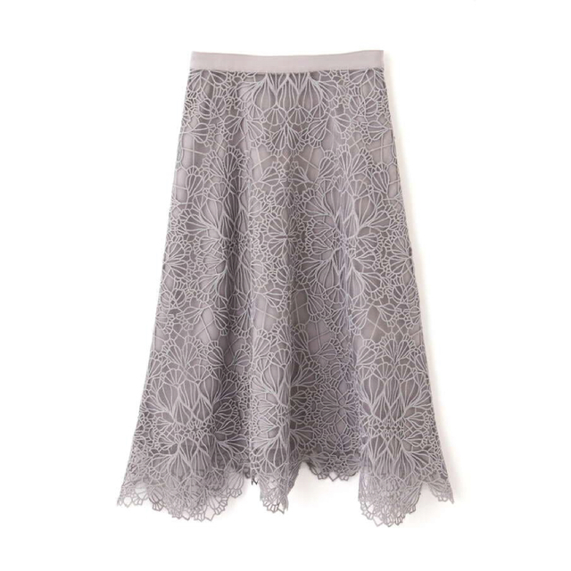 新品 ADORE アールデコレーススカート アドーア グレー www