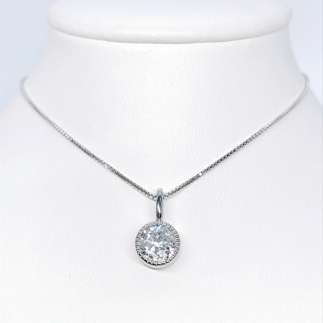 フラワープリント 1.051ct 1粒 ダイヤモンド ペンダントトップ K18