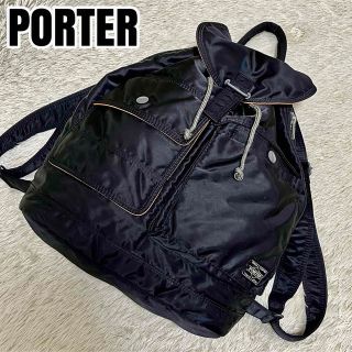 ポーター(PORTER)の美品✨ポーター タンカー リュック A4収納 ブラック 黒 ビジネス 通勤通学(バッグパック/リュック)