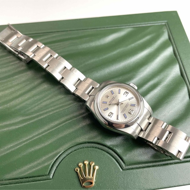 ROLEX(ロレックス)の鑑定済 ロレックス オイスターパーペチュアル ルーレット品番　超美品　保存箱付き レディースのファッション小物(腕時計)の商品写真