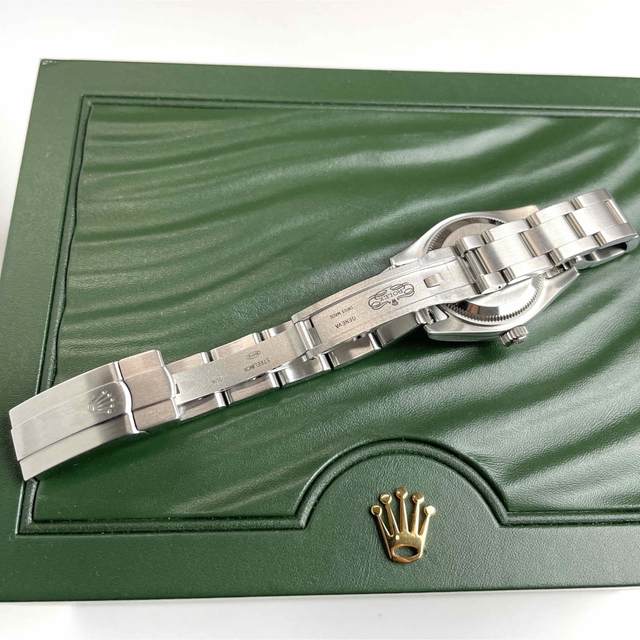 ROLEX(ロレックス)の鑑定済 ロレックス オイスターパーペチュアル ルーレット品番　超美品　保存箱付き レディースのファッション小物(腕時計)の商品写真