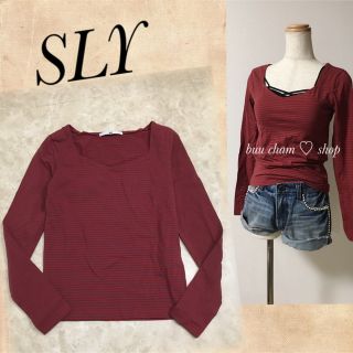 スライ(SLY)のSLY♡ボーダー　長袖　トップス(Tシャツ(長袖/七分))