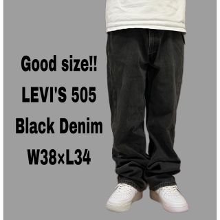 リーバイス(Levi's)のLEVI'S リーバイス 505 ジーンズ デニムパンツ ブラック 黒 W38(デニム/ジーンズ)