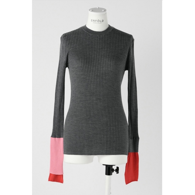 新品* ENFOLD・今季・即完売・希少・LAYERD RIB PULLOVER-