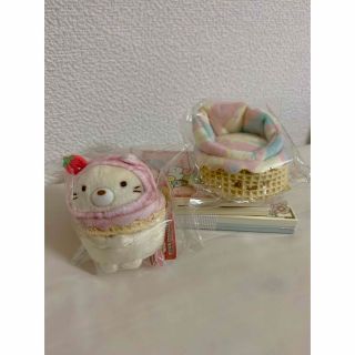 サンエックス(サンエックス)のすみっコぐらし　ぺんぺんアイスクリーム　てのりぬいぐるみ　限定品(ぬいぐるみ)