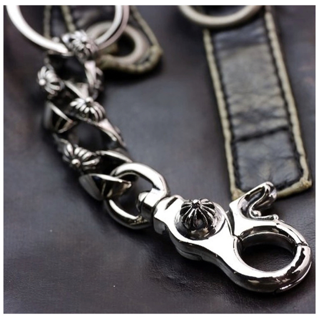 Chrome Hearts(クロムハーツ)のフローラル クロス キーチェーン キーホルダー ファンシークリップ　キーチェーン メンズのファッション小物(キーホルダー)の商品写真