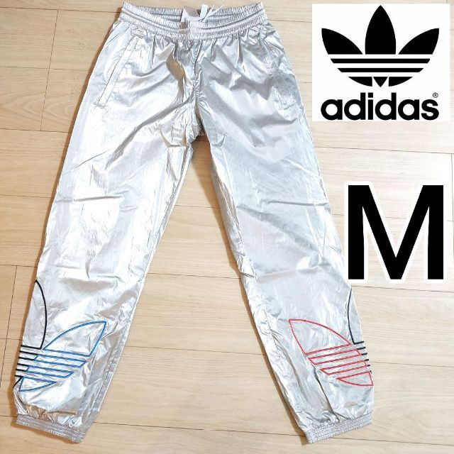 adidas アディカラー シルバー ウーブン トラックパンツ ジャージ 男性M | フリマアプリ ラクマ