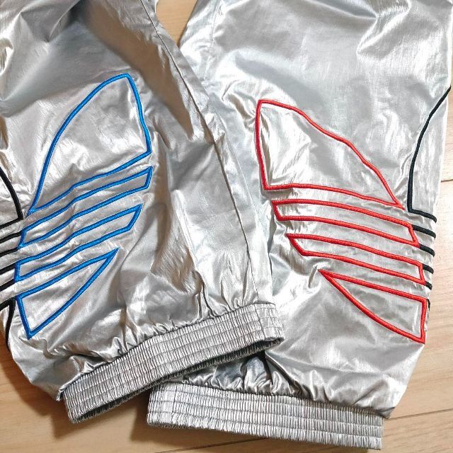 adidas アディカラー シルバー ウーブン トラックパンツ ジャージ 男性M