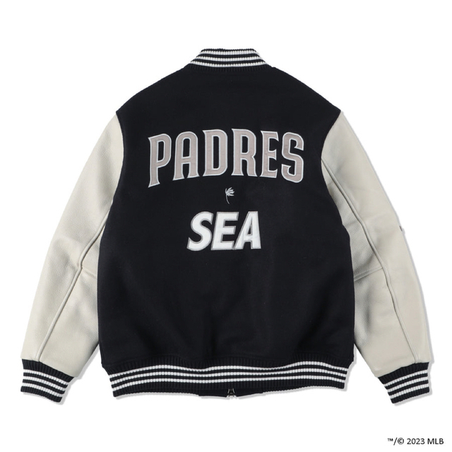 WIND AND SEA x MLB Varsity Jacket Navy