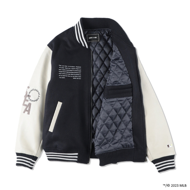 WIND AND SEA(ウィンダンシー)のWIND AND SEA x MLB Varsity Jacket Navy メンズのジャケット/アウター(スタジャン)の商品写真