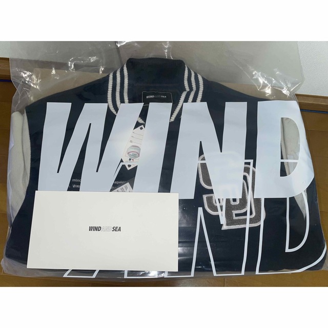 WIND AND SEA(ウィンダンシー)のWIND AND SEA x MLB Varsity Jacket Navy メンズのジャケット/アウター(スタジャン)の商品写真