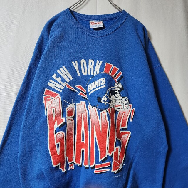 Hanes(ヘインズ)の90s Hanes NFL ニューヨークジャイアンツ　スウェット　XL 青 メンズのトップス(スウェット)の商品写真