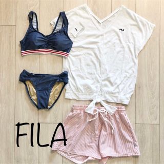 フィラ(FILA)の新品 FILA フィラ 水着 4点セット ブラトップ ショートパンツ RD S(水着)