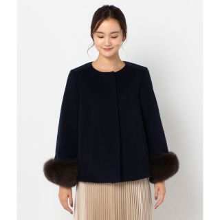 ノーリーズ(NOLLEY'S)の最終お値下げ・新品♡日本製♡ノーリーズの袖ファーショートコート(毛皮/ファーコート)