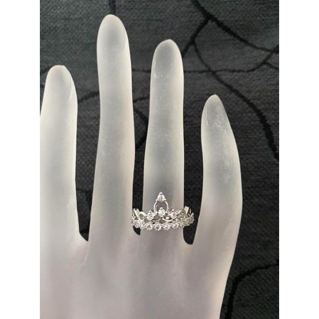 （1145）16号　ティアラ清楚で繊細な爪留めデザイン姫リング　王冠の指輪 レディースのアクセサリー(リング(指輪))の商品写真