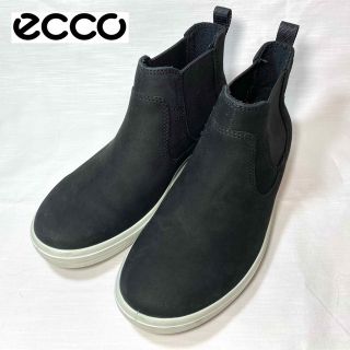 ecco エコー　サイドゴアショートブーツ　ブラック　22cm(ブーツ)