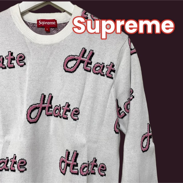 13aw Supreme Hate Sweater S シュプリーム セーターコットンセーター