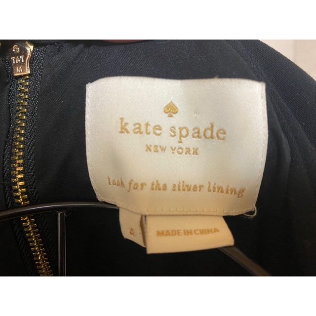 kate spade new york(ケイトスペードニューヨーク)のKATE SPADE ♠️  黒リボンワンピース 美品 レディースのワンピース(ミニワンピース)の商品写真