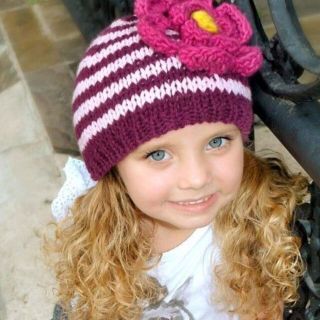 ★Huggalugs★ハンドメイド magenta&pink Beanie★(帽子)