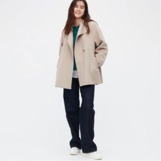 ユニクロ(UNIQLO)のUNIQLOダブルフェイスショートコート　Sサイズ(その他)