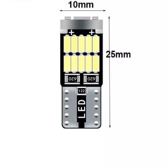 T10 LEDホワイト4014 (4個)48連Ｔ10×31(2個)合計6個 自動車/バイクの自動車(汎用パーツ)の商品写真