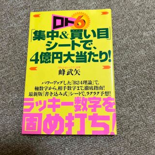 ロト６「集中＆買い目」シ－トで、４億円大当たり！(趣味/スポーツ/実用)