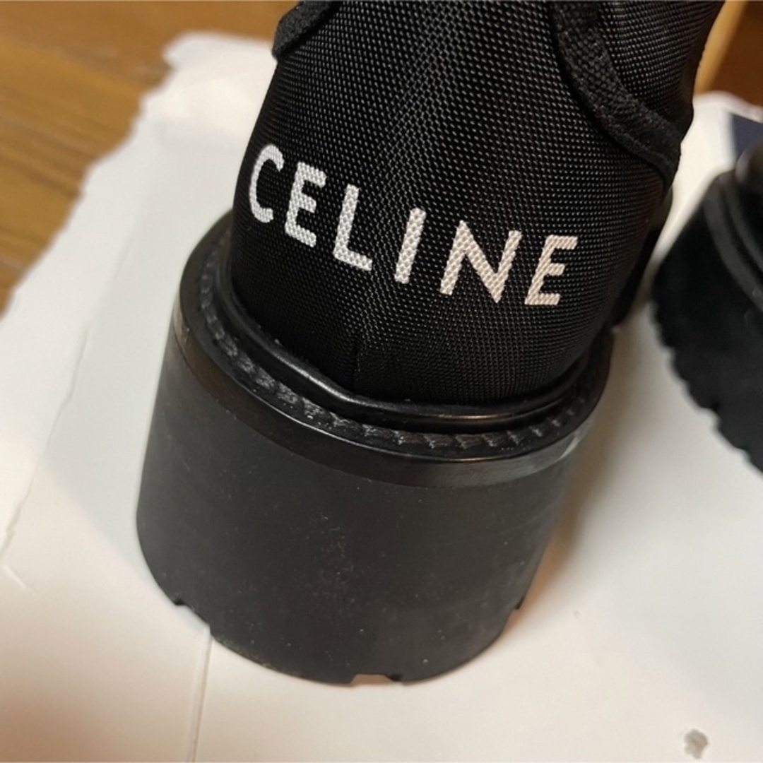 CELINE セリーヌ　バルキー レースアップブーツ