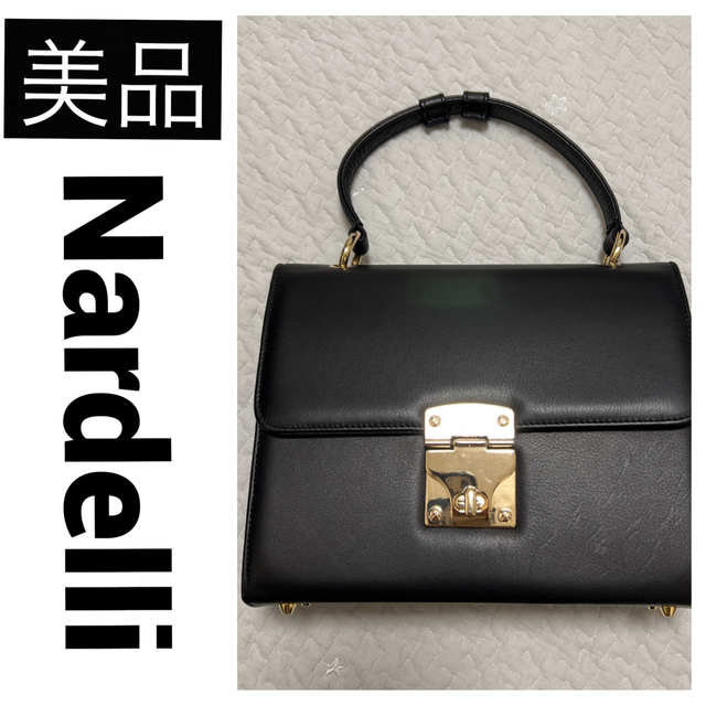 IENA(イエナ)の美品　IENA Nardelli ナルデリ ハンドバッグ トート レザーブラック レディースのバッグ(ハンドバッグ)の商品写真