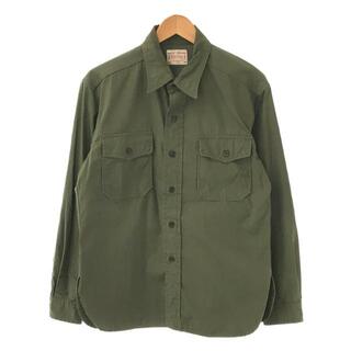 ボンクラ(BONCOURA)のBONCOURA / ボンクラ | コットン ミリタリー ポプリン CPO シャツ | 36 | オリーブ | メンズ(Tシャツ/カットソー(七分/長袖))