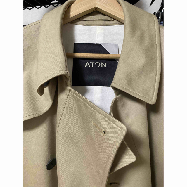 ATON(エイトン)のaton WEST POINT OVERSIZED TRENCH COAT メンズのジャケット/アウター(トレンチコート)の商品写真