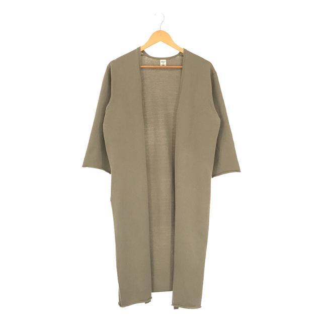 カーディガン【新品】  L'Appartement  / アパルトモン | 2020AW | 【GOOD GRIEF！/グッドグリーフ】 Knit Cardigan コットン ニット ロング カーディガン コーディガン | F | ベージュ | レディース