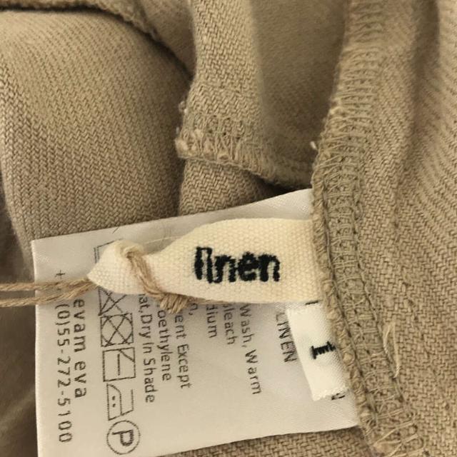 evam eva(エヴァムエヴァ)の【新品】  evam eva / エヴァムエヴァ | 2022 | linen tuck pants リネンタックパンツ | 1 | 10 beige | レディース レディースのパンツ(その他)の商品写真