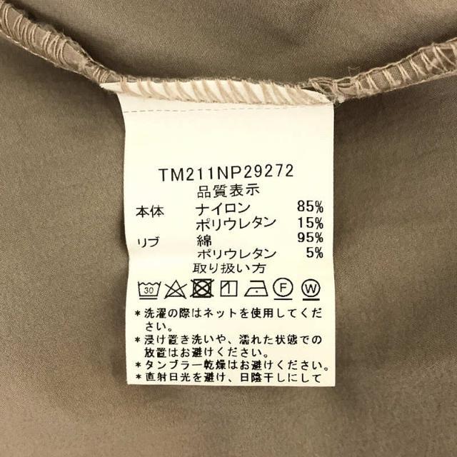 【美品】  THOUSAND MILE / サウザンドマイル | 胸ポケット ナイロン 5分袖フレア ロングワンピース | F | ベージュ | レディース