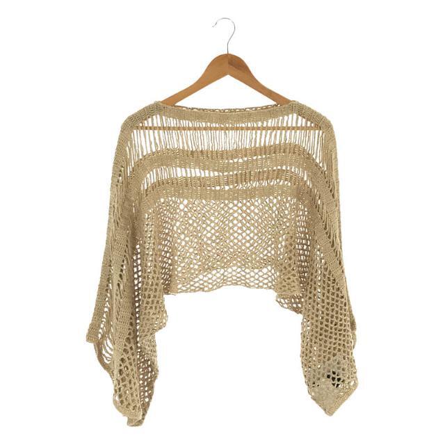 【新品】  HAVEL studio / ハーヴェル スタジオ | 2022SS | L'Appartement 取扱い LINEN CROCHET PILLOVER リネンクロシェ プルオーバー | 38 | ベージュ | レディース