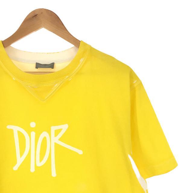 Dior - 【新品】  Dior / ディオール | 2020AW  × Shawn Stussy / ショーン・ステューシー コラボ Front Logo Tee  箱有 イタリア製 ヘビーウェイト ビッグシルエット ロゴ Tシャツ カットソー | M | イエロー | メンズ