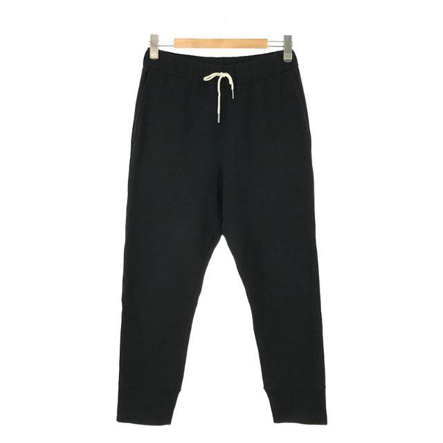 【美品】  JIL SANDER+ / ジルサンダープラス | 2020SS Drawstring Sweat Pant ワンポイント刺繍ロゴ ドローストリング スウェット イージー パンツ 保存袋有 | S | ブラック | メンズ