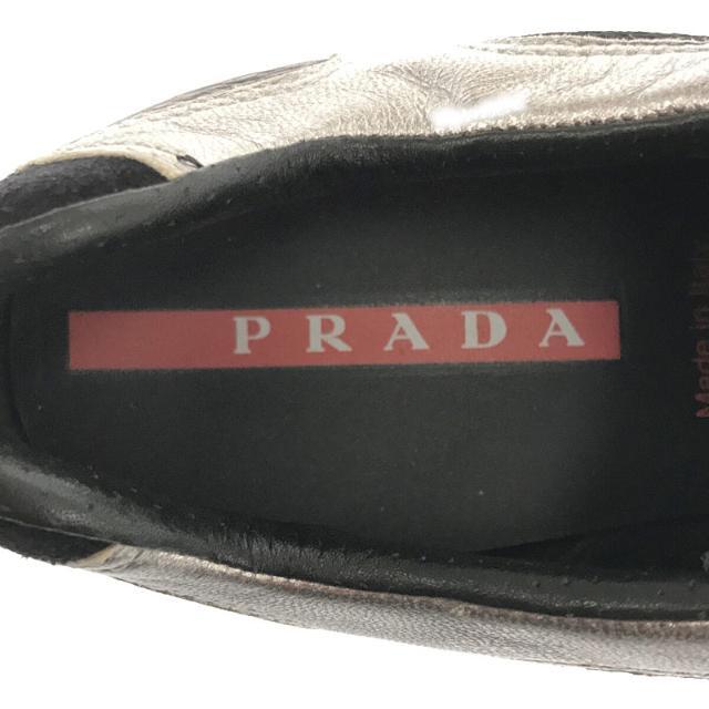 PRADA(プラダ)の【美品】  PRADA / プラダ | レザー ナイロン ローカット スニーカー | 35 | ブラック | レディース レディースの靴/シューズ(スニーカー)の商品写真