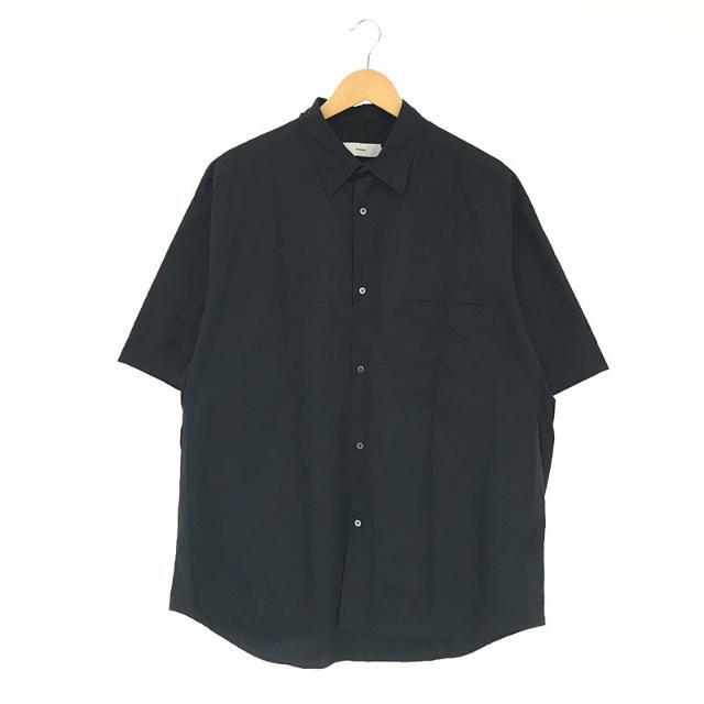 【美品】  Graphpaper / グラフペーパー | BROAD OVERSIZED S/S REGULAR COLLAR SHIRT コットンブロード シャツ | F | ネイビー | メンズ