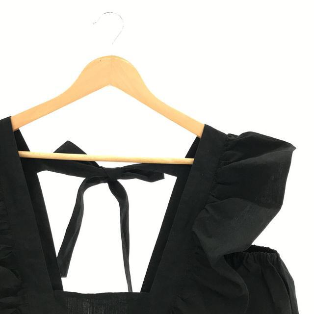SIIILON / シーロン | pure apron dress エプロンドレス | ブラック