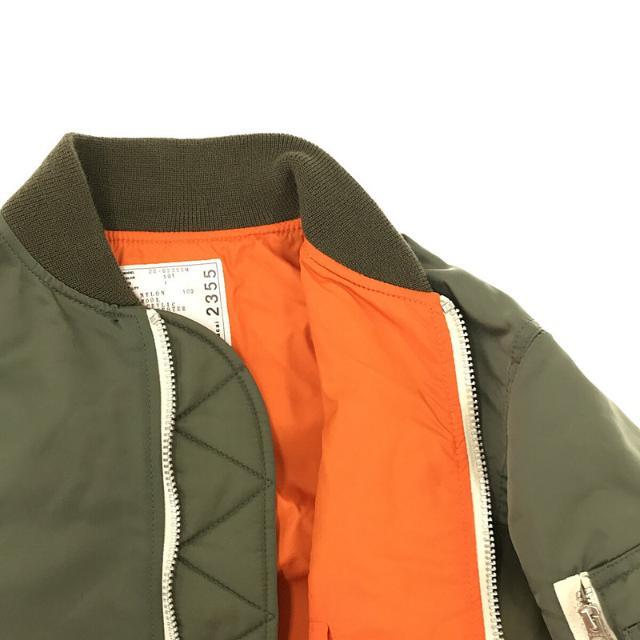 sacai(サカイ)の【美品】  sacai / サカイ | 2020AW Nylon Twill x Faux Shearling Blouson KHAKI MAー1 異素材 切替 ボア  ブルゾン フライト ボンバー ジャケット | 1 | カーキ | メンズ メンズのジャケット/アウター(その他)の商品写真