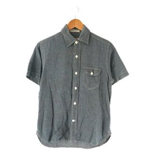 シュガーケーン(Sugar Cane)のSUGAR CANE / シュガーケーン | MADE IN U.S.A コットン 半袖 デニムシャツ | S | ライトブルー | メンズ(Tシャツ/カットソー(七分/長袖))