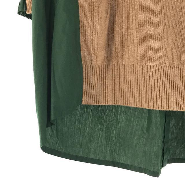 sacai - sacai / サカイ | ニットドッキング ピンタックブラウス | 1