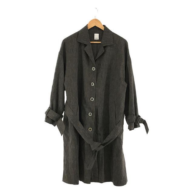 【美品】  IHNN / イン | 2022SS | BELTED LONG COAT ベルテッドロングコート | 36 | DARK GREY | レディース