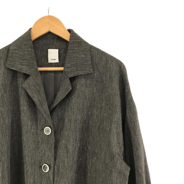 YIN(イン)の【美品】  IHNN / イン | 2022SS | BELTED LONG COAT ベルテッドロングコート | 36 | DARK GREY | レディース レディースのジャケット/アウター(その他)の商品写真