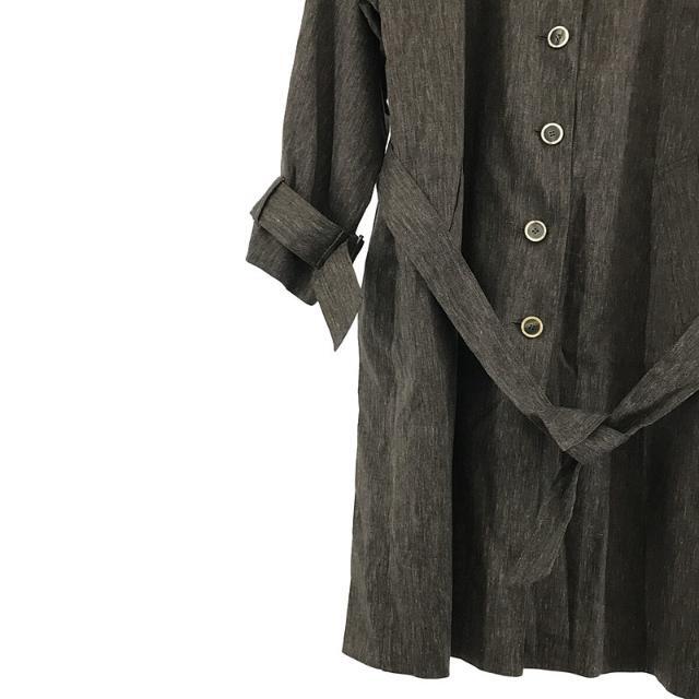 YIN(イン)の【美品】  IHNN / イン | 2022SS | BELTED LONG COAT ベルテッドロングコート | 36 | DARK GREY | レディース レディースのジャケット/アウター(その他)の商品写真