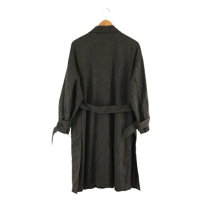 YIN(イン)の【美品】  IHNN / イン | 2022SS | BELTED LONG COAT ベルテッドロングコート | 36 | DARK GREY | レディース レディースのジャケット/アウター(その他)の商品写真